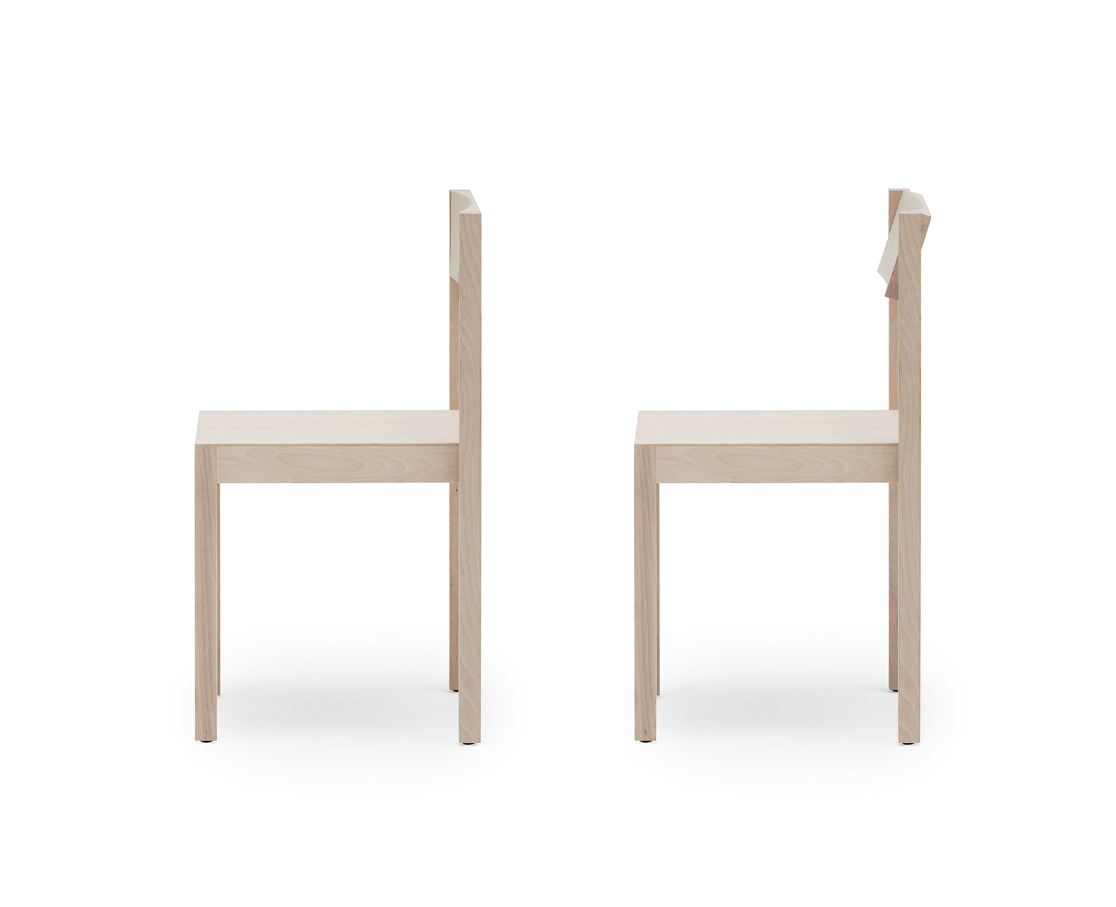 Archetype-A, wooden chair designed for the Italian company Billiani