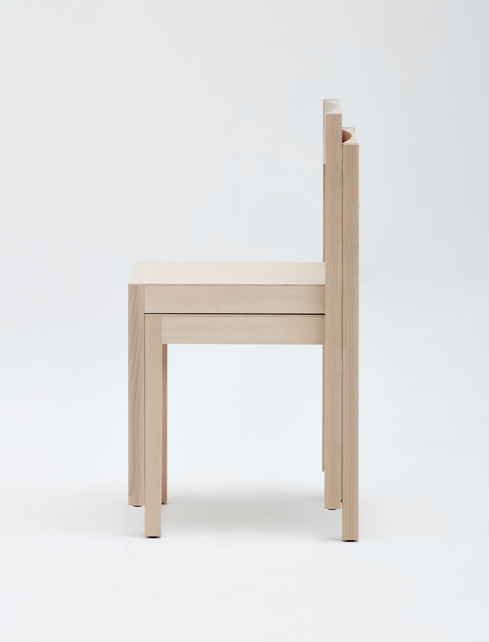 Archetype-A, wooden chair designed for the Italian company Billiani