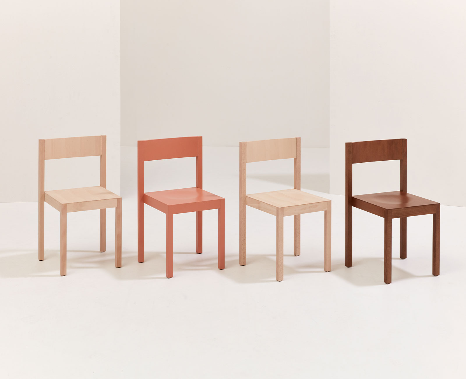 Archetype-A, wooden chair designed for the Italian company Billiani